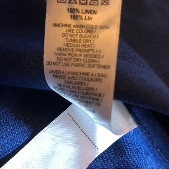 UNTUCKit Nancy Linen Dress Size 4 Navy Blue Minimalist Neutral Natural Fibers - Picture 5 of 8